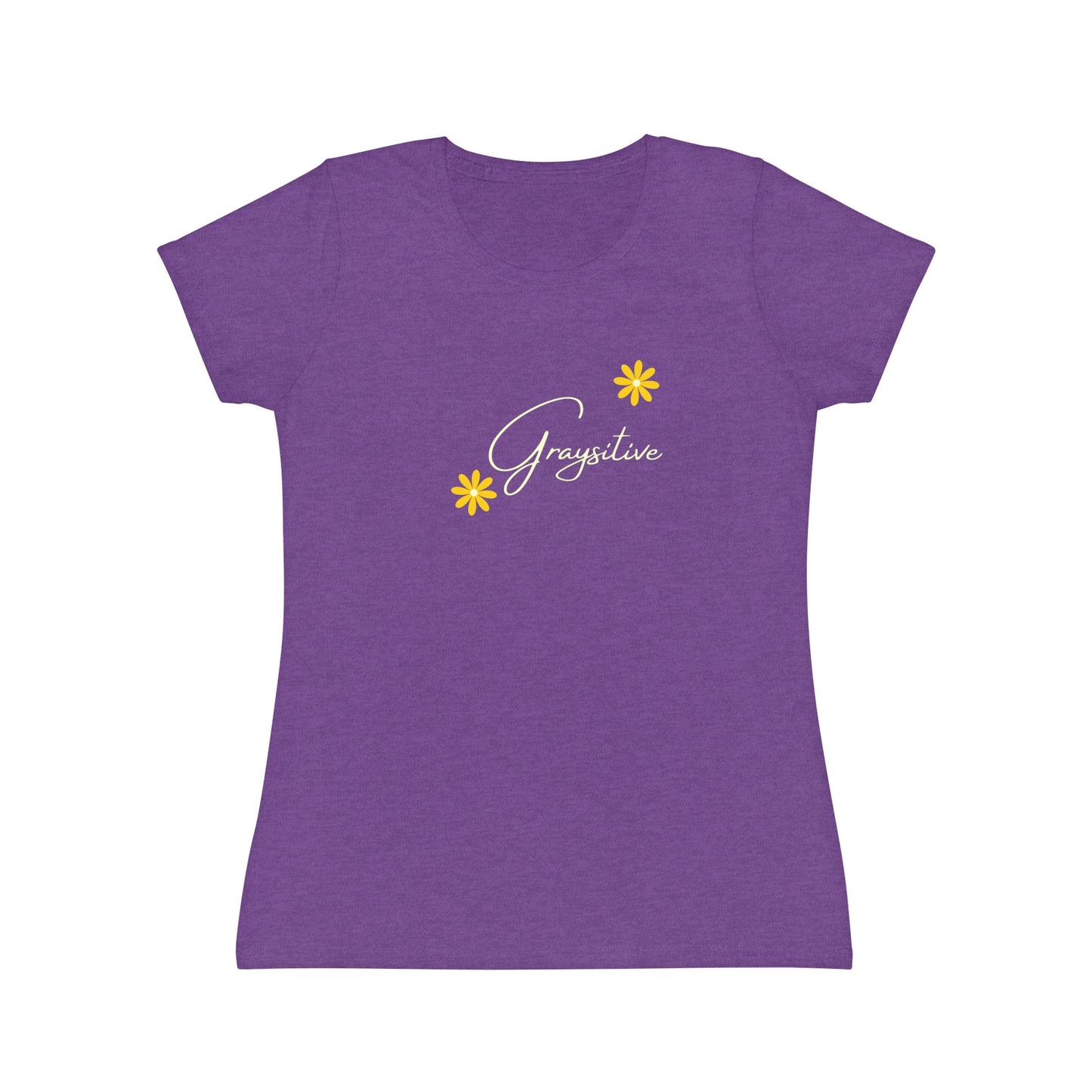 Women's Iconic T-Shirt graysitive with flowers