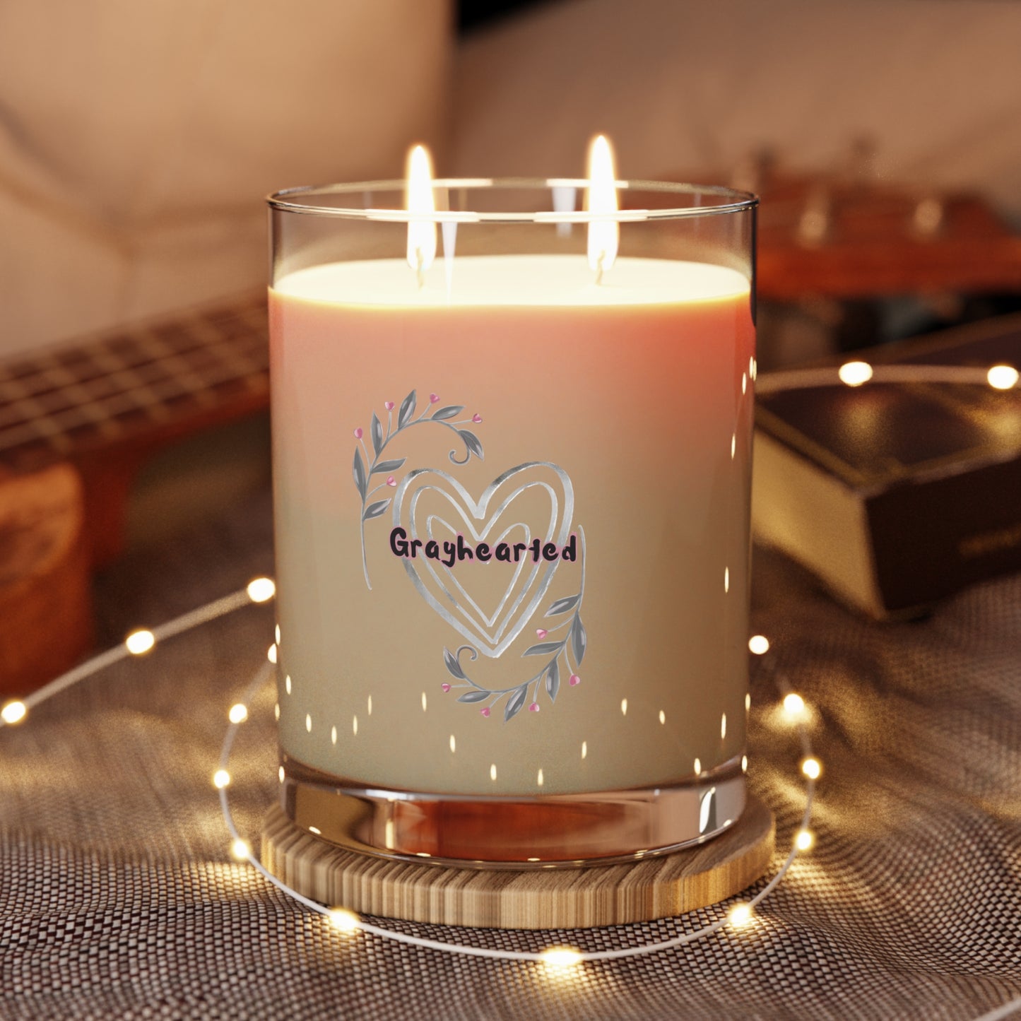 Grayhearted Scented Candle - 11oz Full Glass | Ideal for Relaxation and Gifts