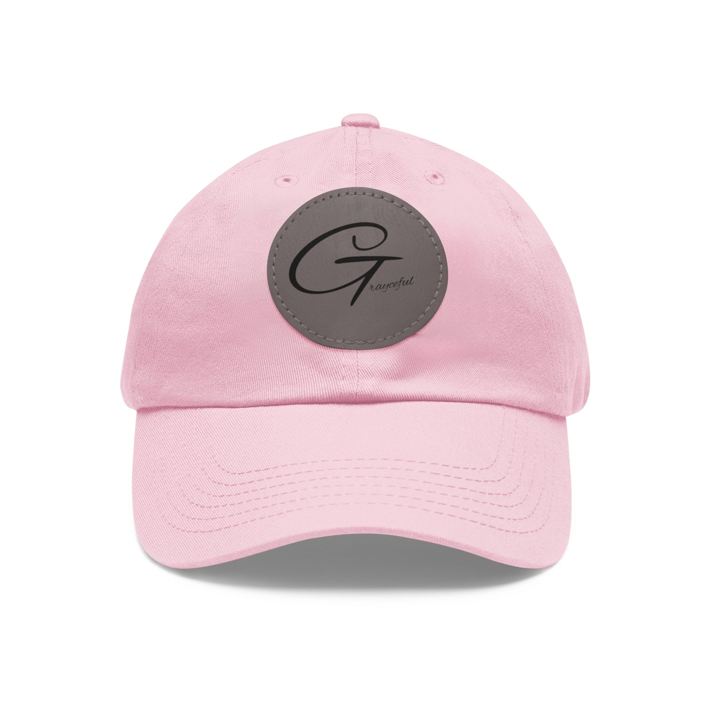 Hat with Leather Patch (Round)