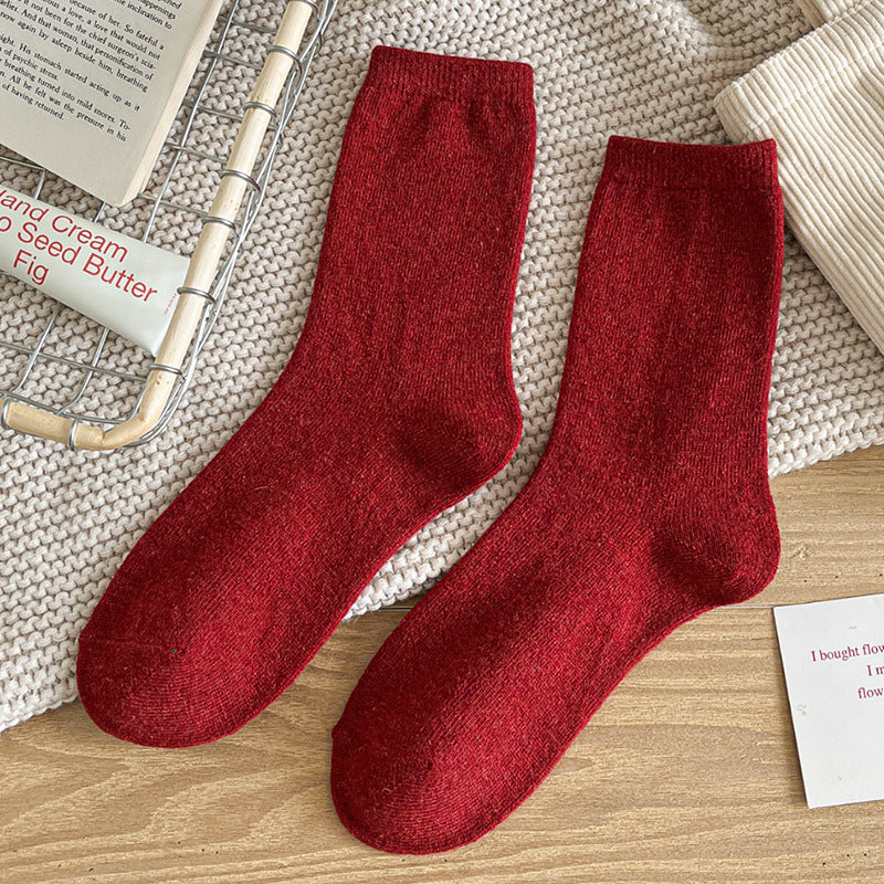 Womens Stylish Mid-calf Wool Socks