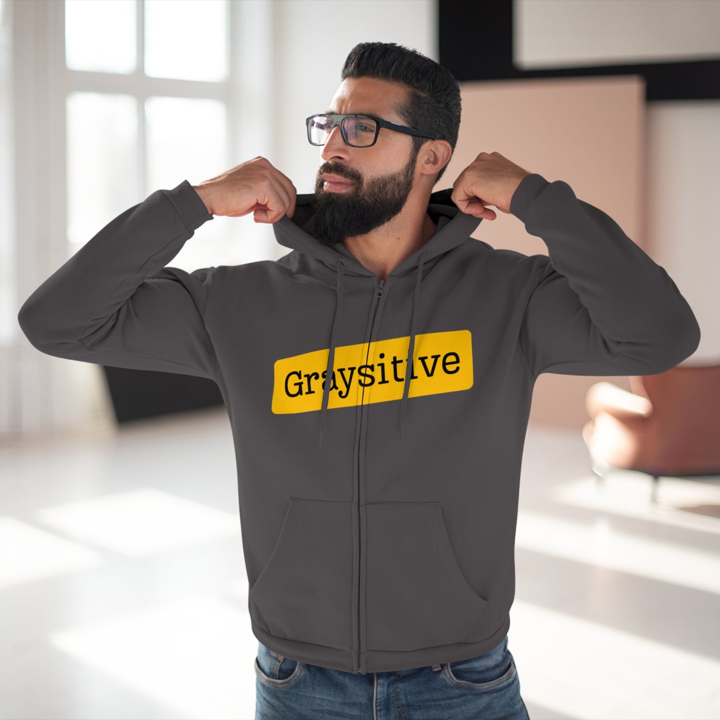 Unisex Hooded Zip Sweatshirt