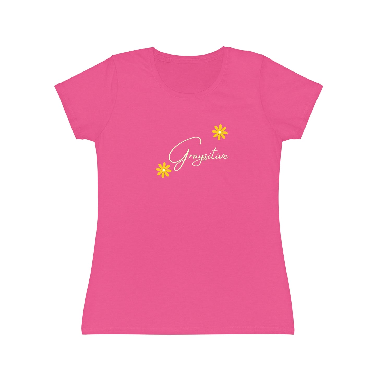 Women's Iconic T-Shirt graysitive with flowers