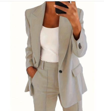 Polo Collar Cardigan Graceful Suit Jacket