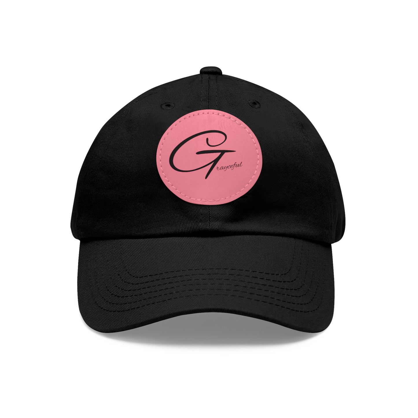 Hat with Leather Patch (Round)