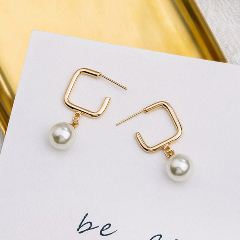 New Studs Creative Retro Simple Graceful Geometric Square