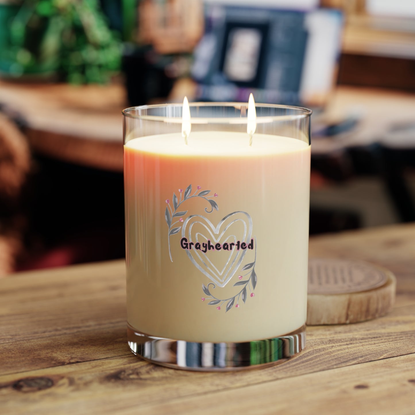 Grayhearted Scented Candle - 11oz Full Glass | Ideal for Relaxation and Gifts