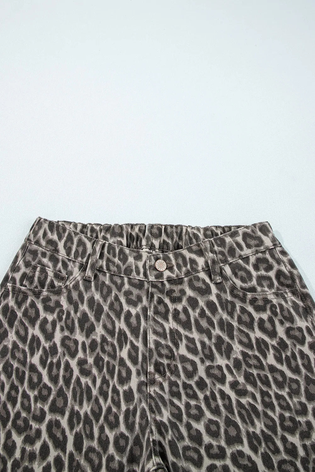 Leopard Straight Loose Leg Jeans
