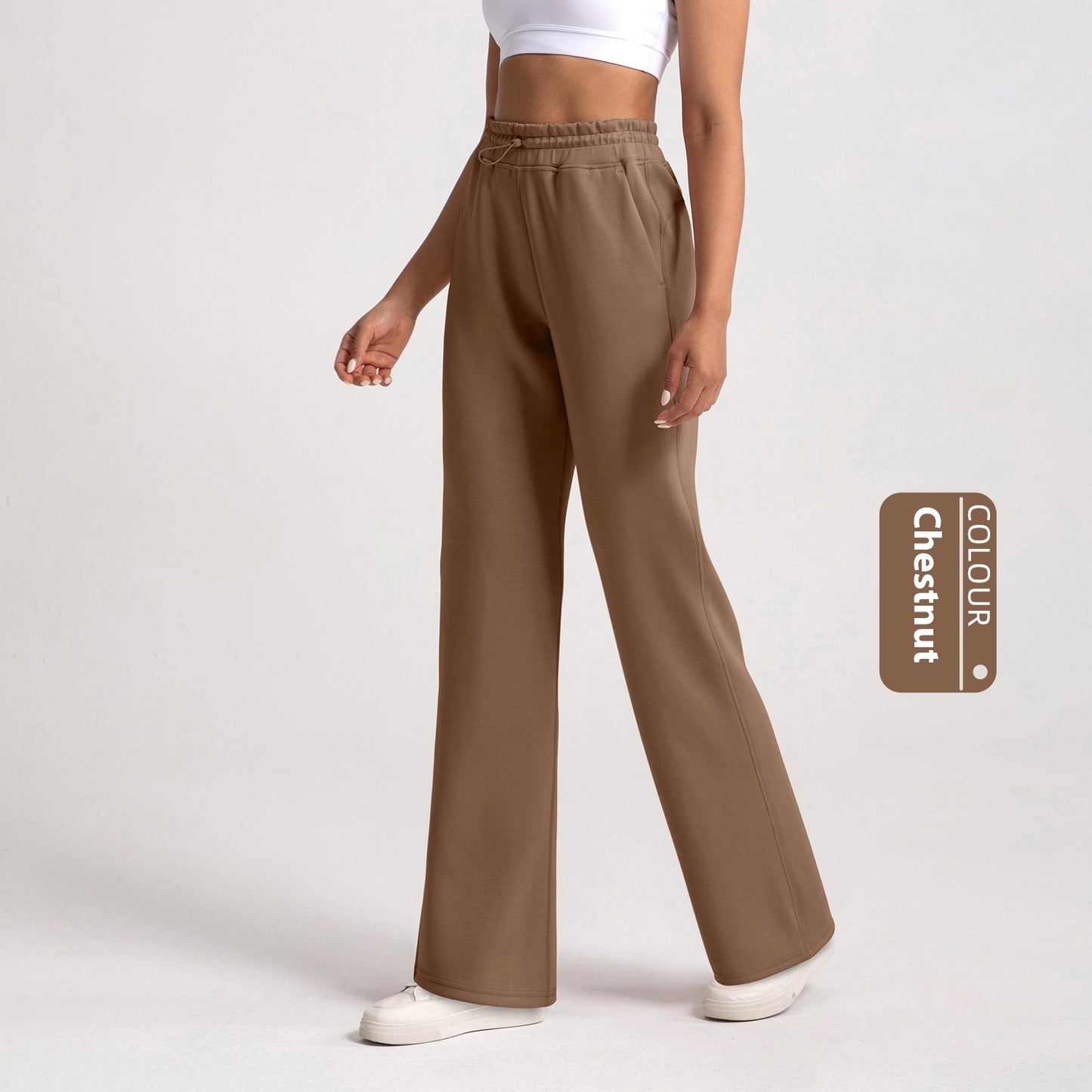 Sports Wide-leg Pants Women's Stone Washed Modal Loose Straight