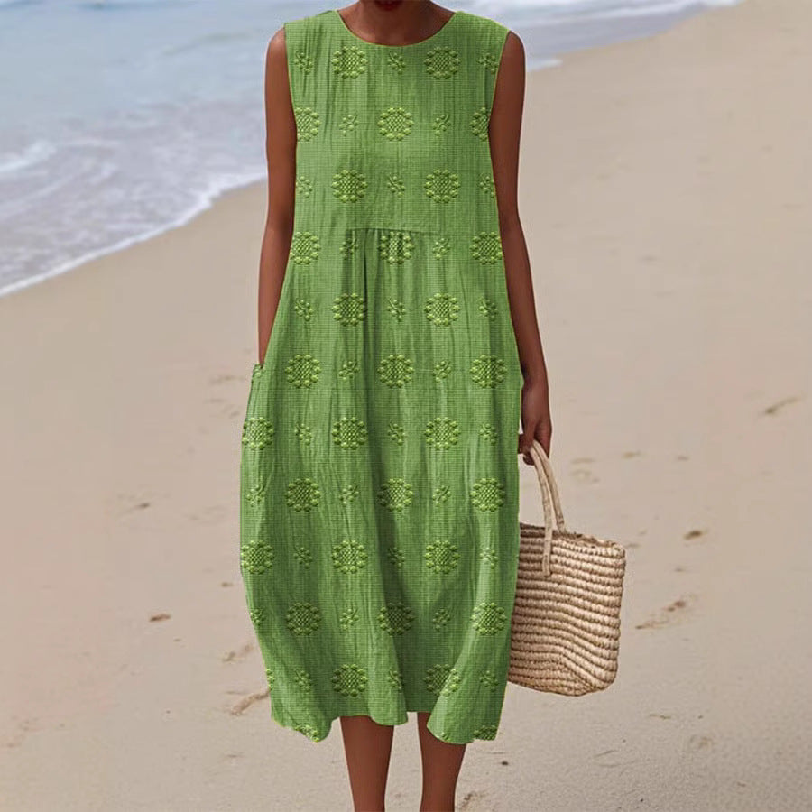 Women's Fashionable Loose All-match 3D Printing Dress