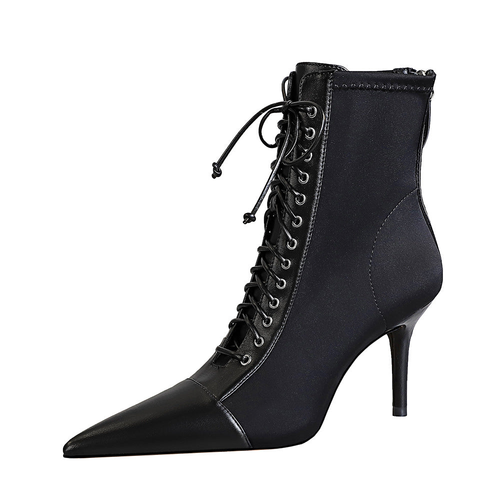 Korean Fashion Sexy Slimming Female Boots Stiletto Heel Shallow Mouth