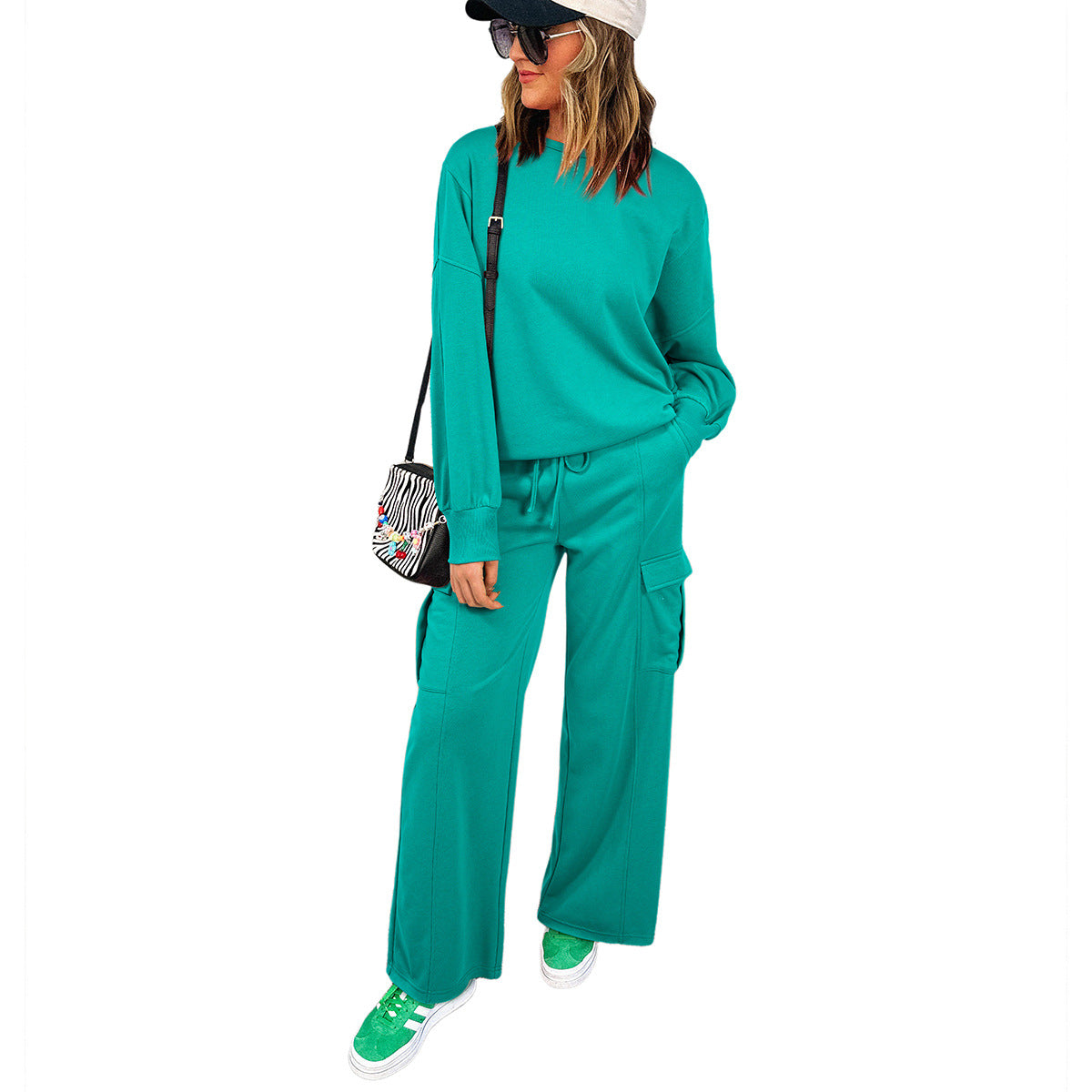 European And American Autumn Trousers Long Sleeve Casual Sweatshirt Trousers Two-piece Set