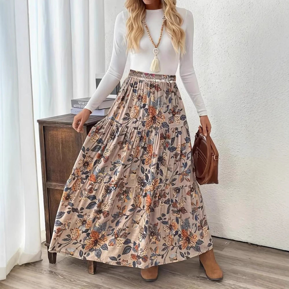 Printed Casual Bohemian Skirt