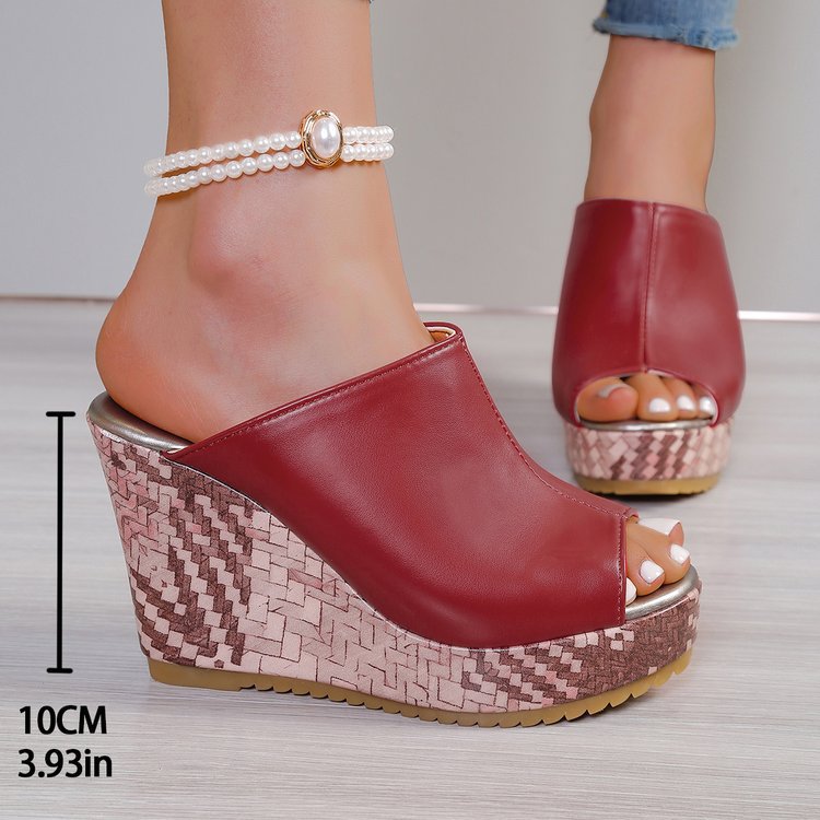 Women's Fashion European And American Style Roman Wedge Shoes