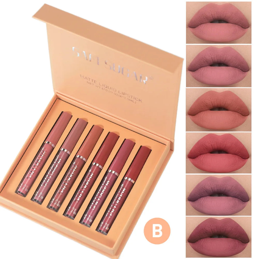 6pc Matte Liquid Lipstick Set, Long-Lasting Lip Stain | Ships from US