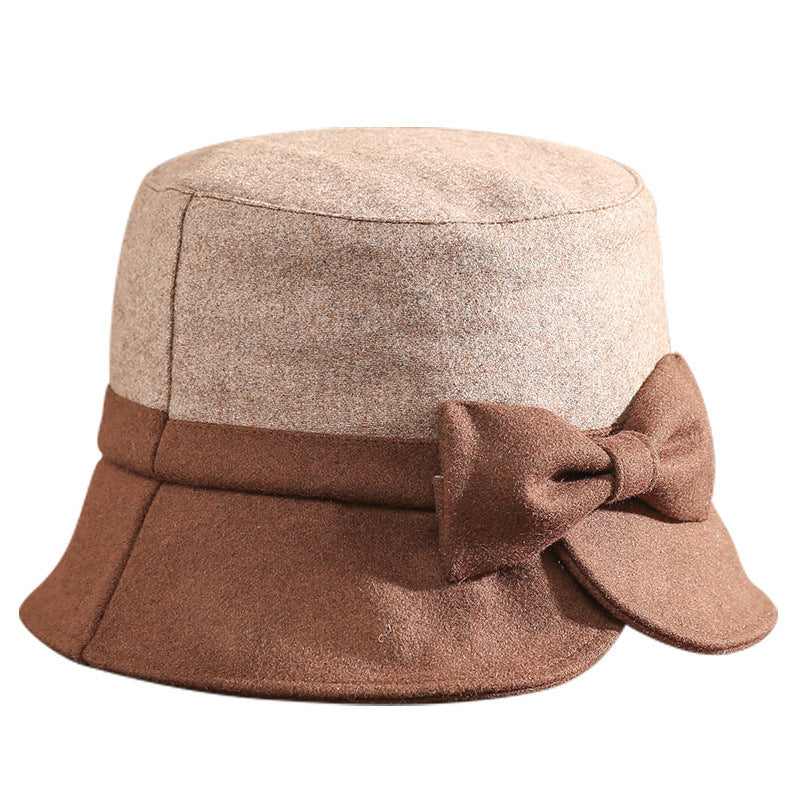 Women's Winter Graceful Bow Elegant Bucket Hat