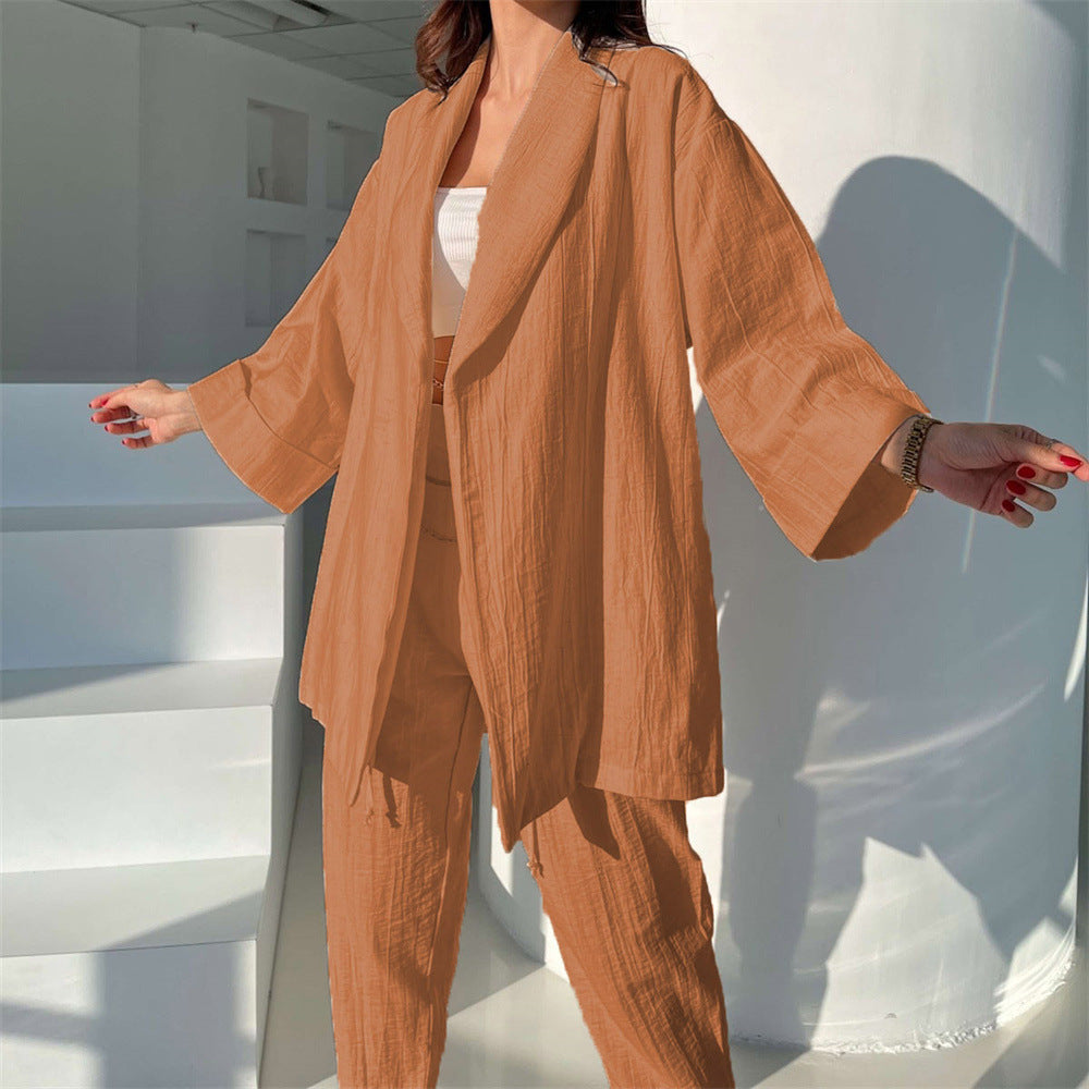 Solid Color Fashion Loose-fitting Long Sleeves