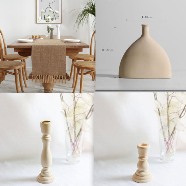 Modern Minimalist Ceramic Vase Flower Ornaments