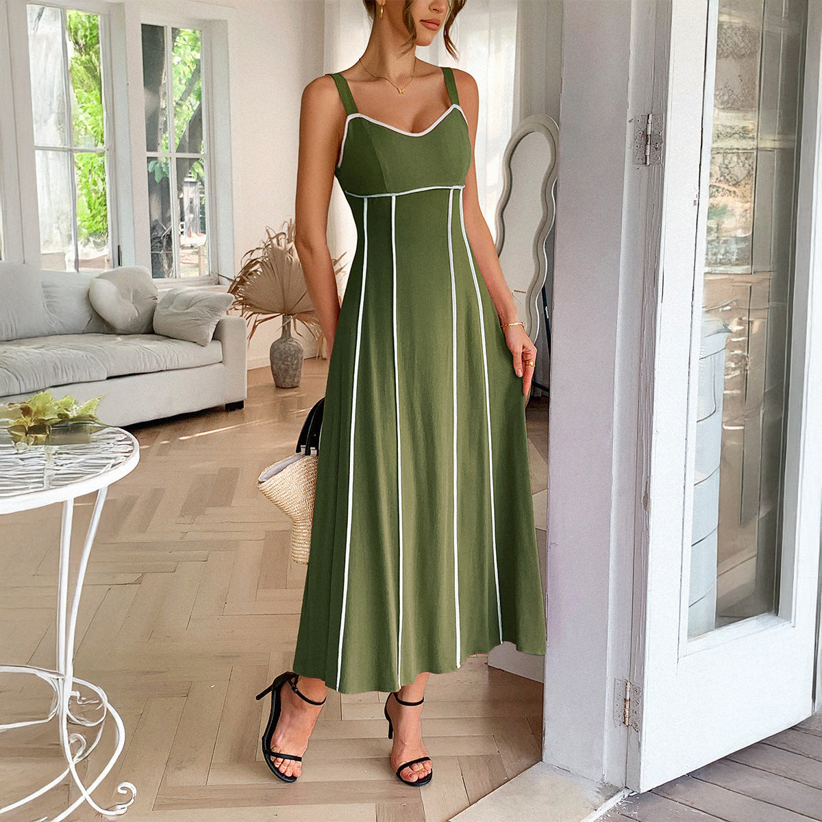 Leisure Vacation Style Sling Dress