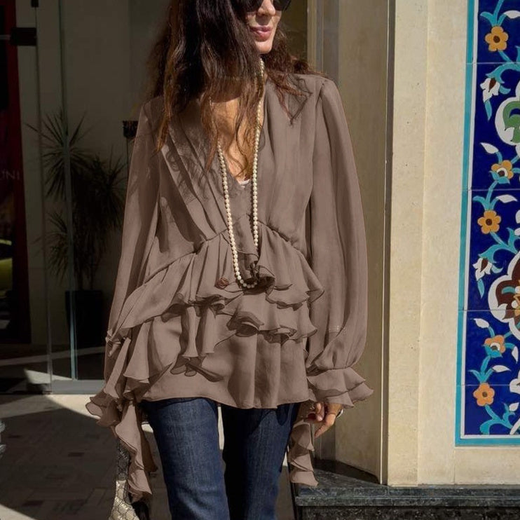 Chiffon Long Sleeve Shirt