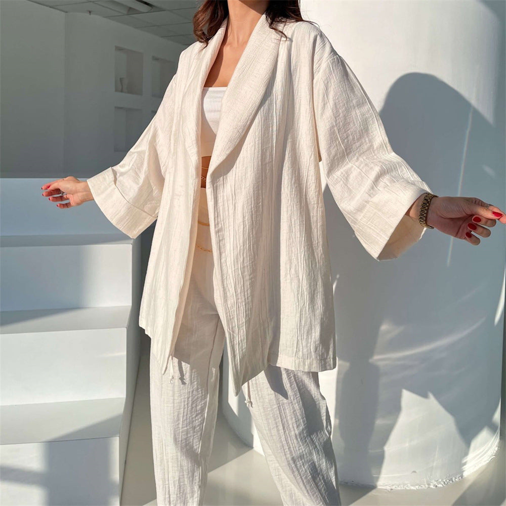 Solid Color Fashion Loose-fitting Long Sleeves