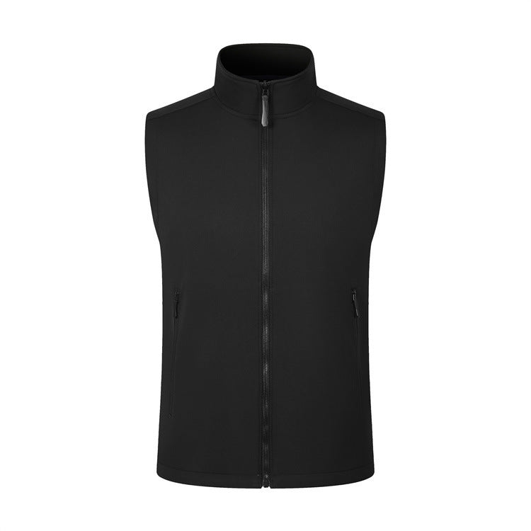 Fleece-lined Solid Color Vest Warm Vest Fashion Tops