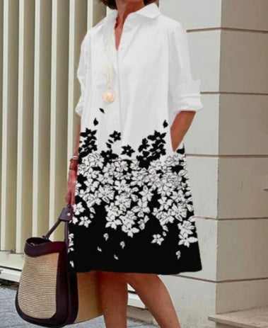 Printed Mid-length Dress