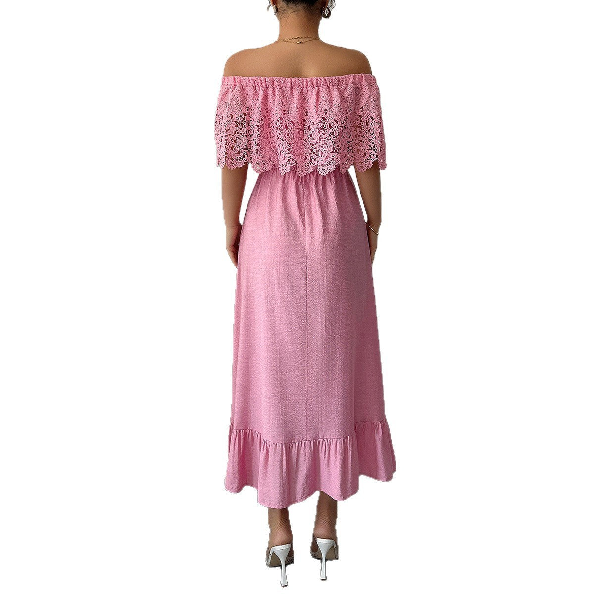 Elegant Style Off-shoulder A- Line Dress