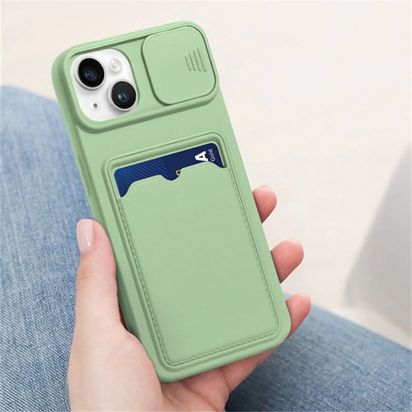 📱 Slide Camera Protection Wallet Phone Case