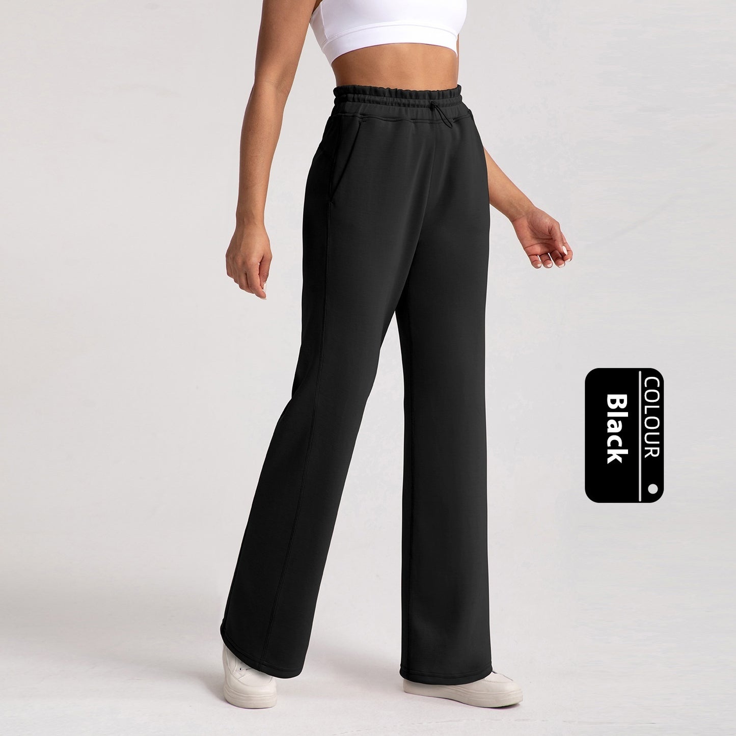 Sports Wide-leg Pants Women's Stone Washed Modal Loose Straight