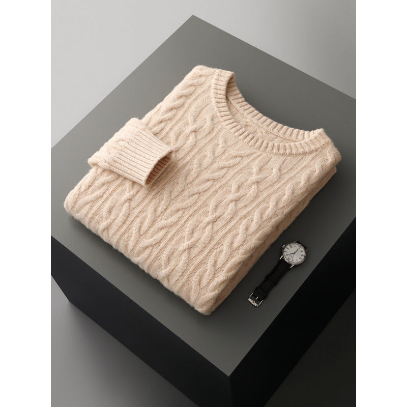 New Men's Round Neck Loose Sweater