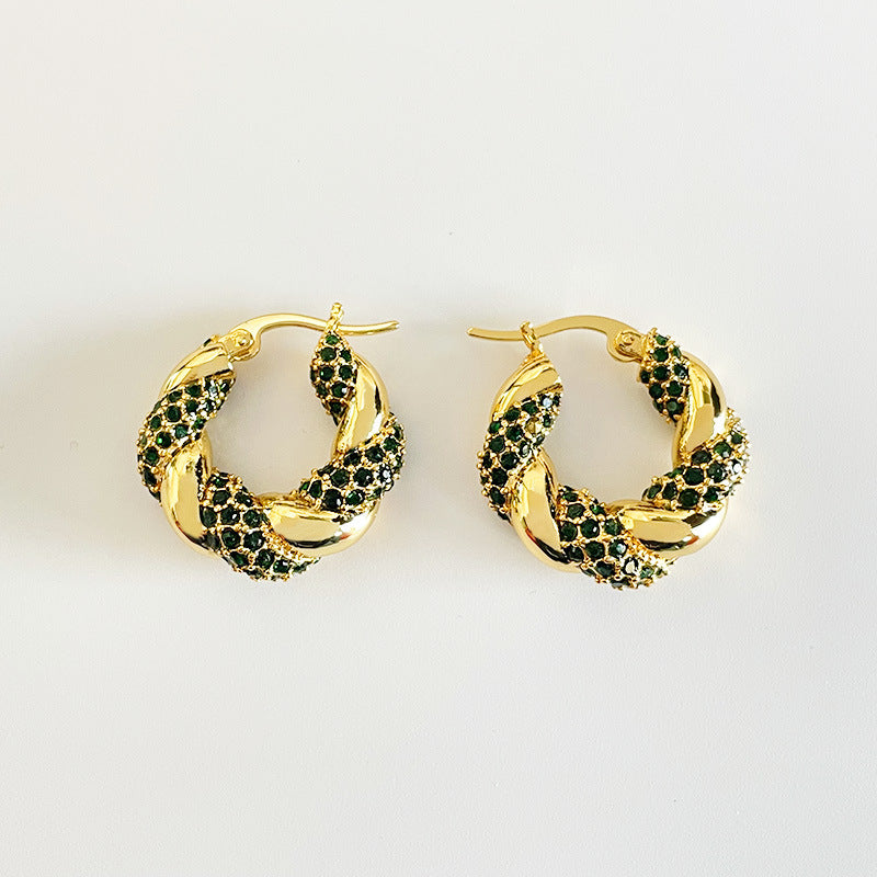 Zircon Earrings Graceful Earrings Design Sense