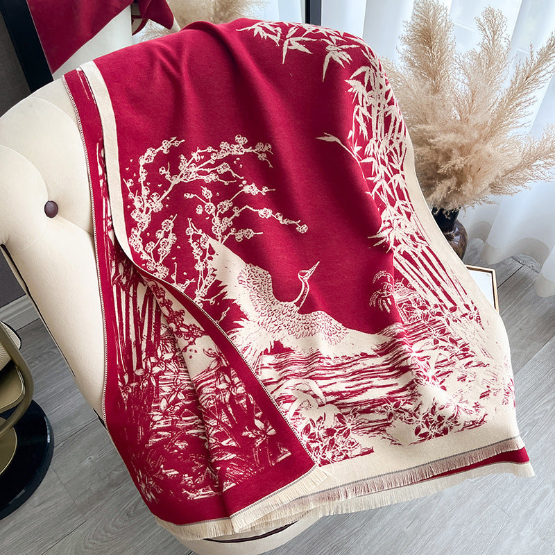 Women's All-match Ink Color Scarf Shawl