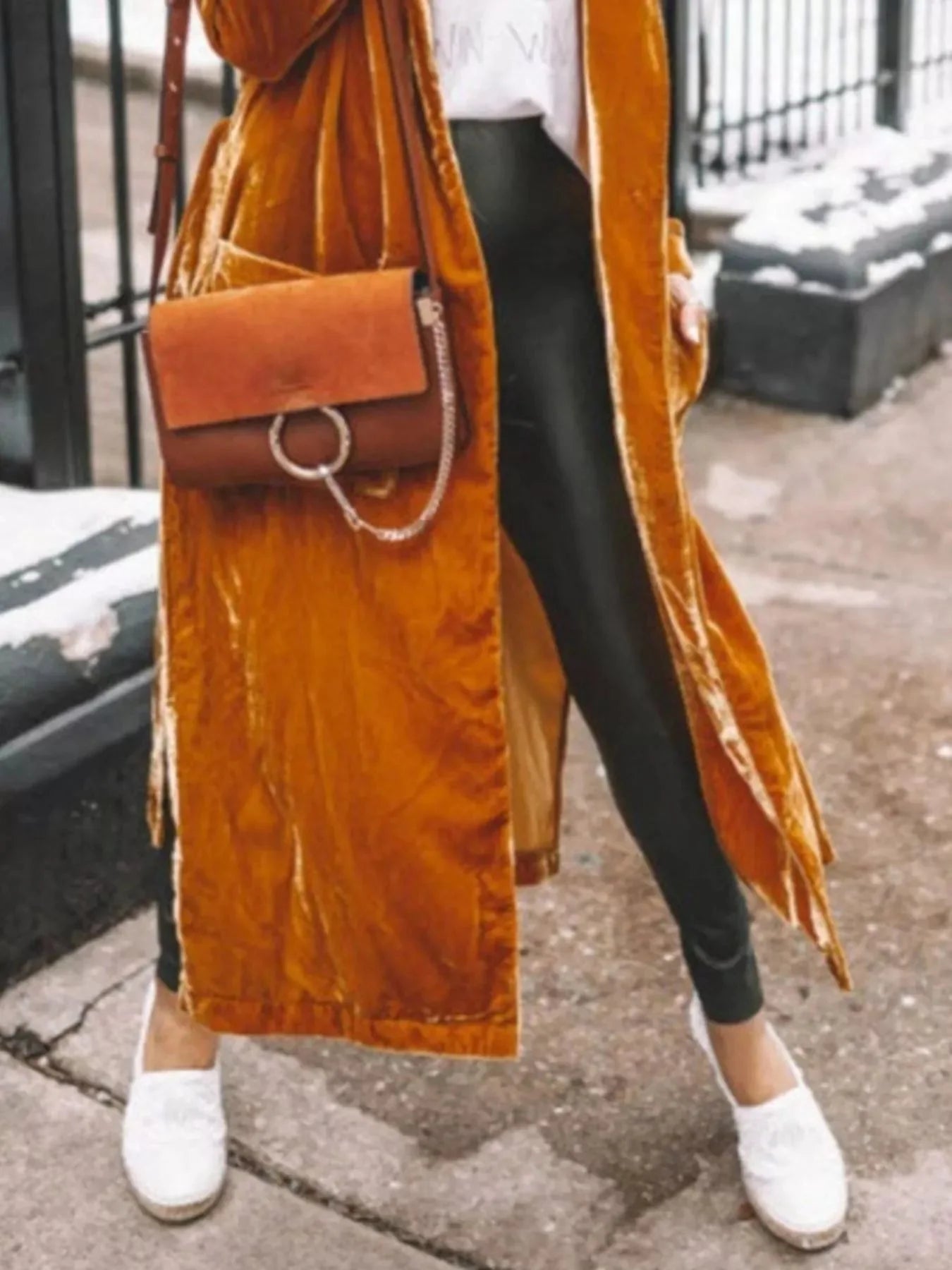 Velvet Luxe Open Front Longline Cardigan