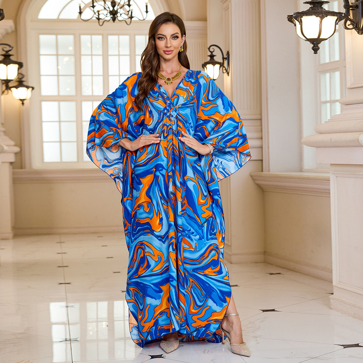Fashion Personalized Cotton Printed Beach Dress Women