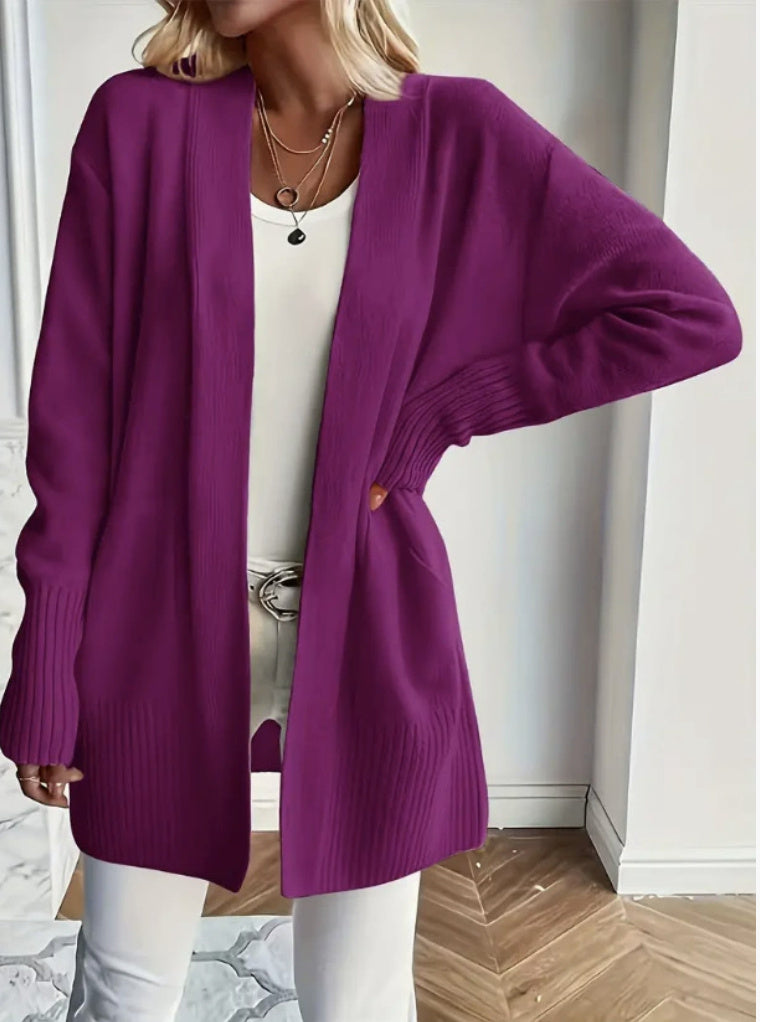 Women's Solid Color Knit Casual Simple Cardigan