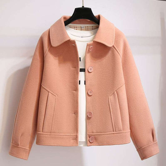 Women's Retro Fashion Short Loose Wool Coat