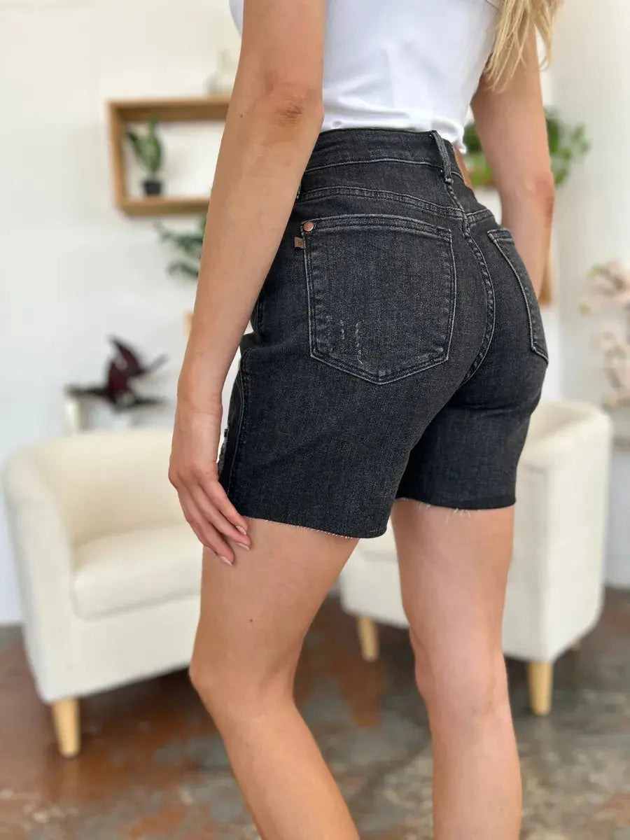 Judy Blue Jeans - Full Size High Waist Rigid Magic Denim Shorts