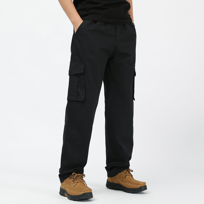 Men's Casual Plus-Size Multi-Pocket Work Pants