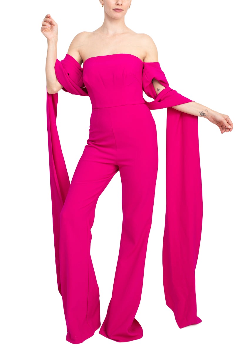 Jovani Off The Shoulder Scuba Crepe Prom Jumpsuit