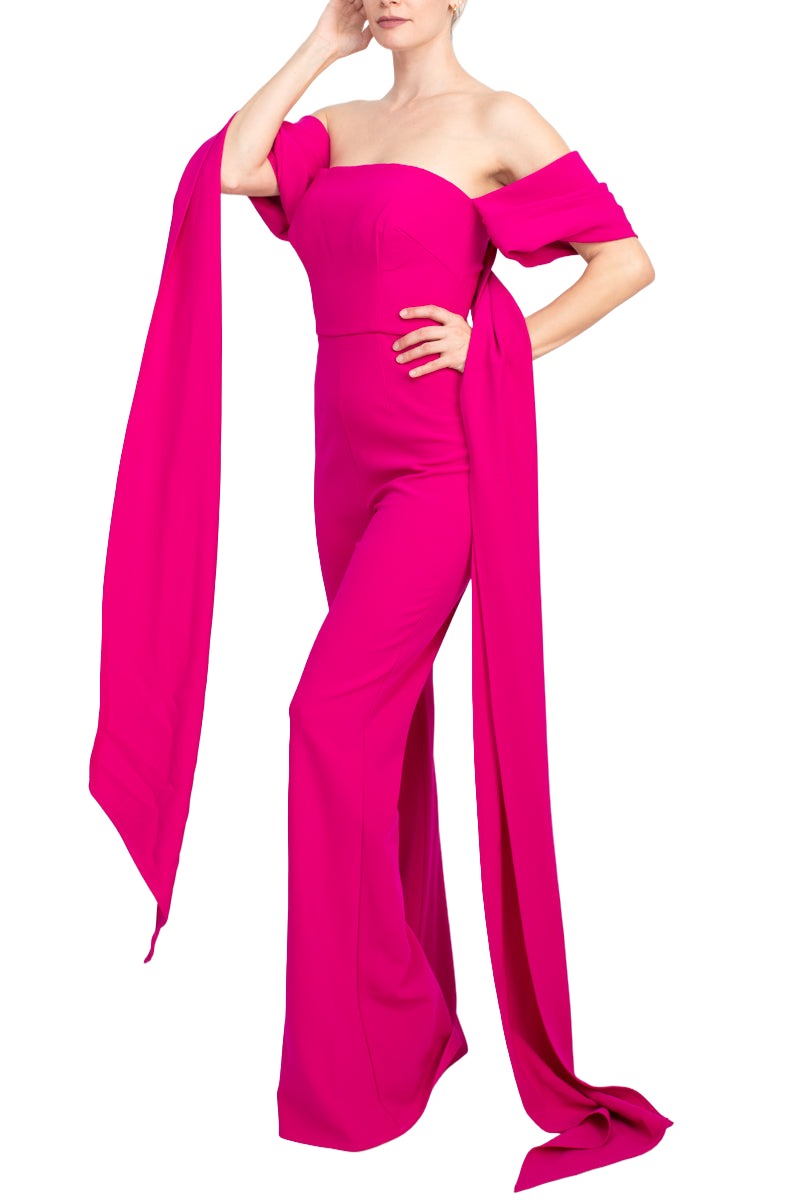Jovani Off The Shoulder Scuba Crepe Prom Jumpsuit