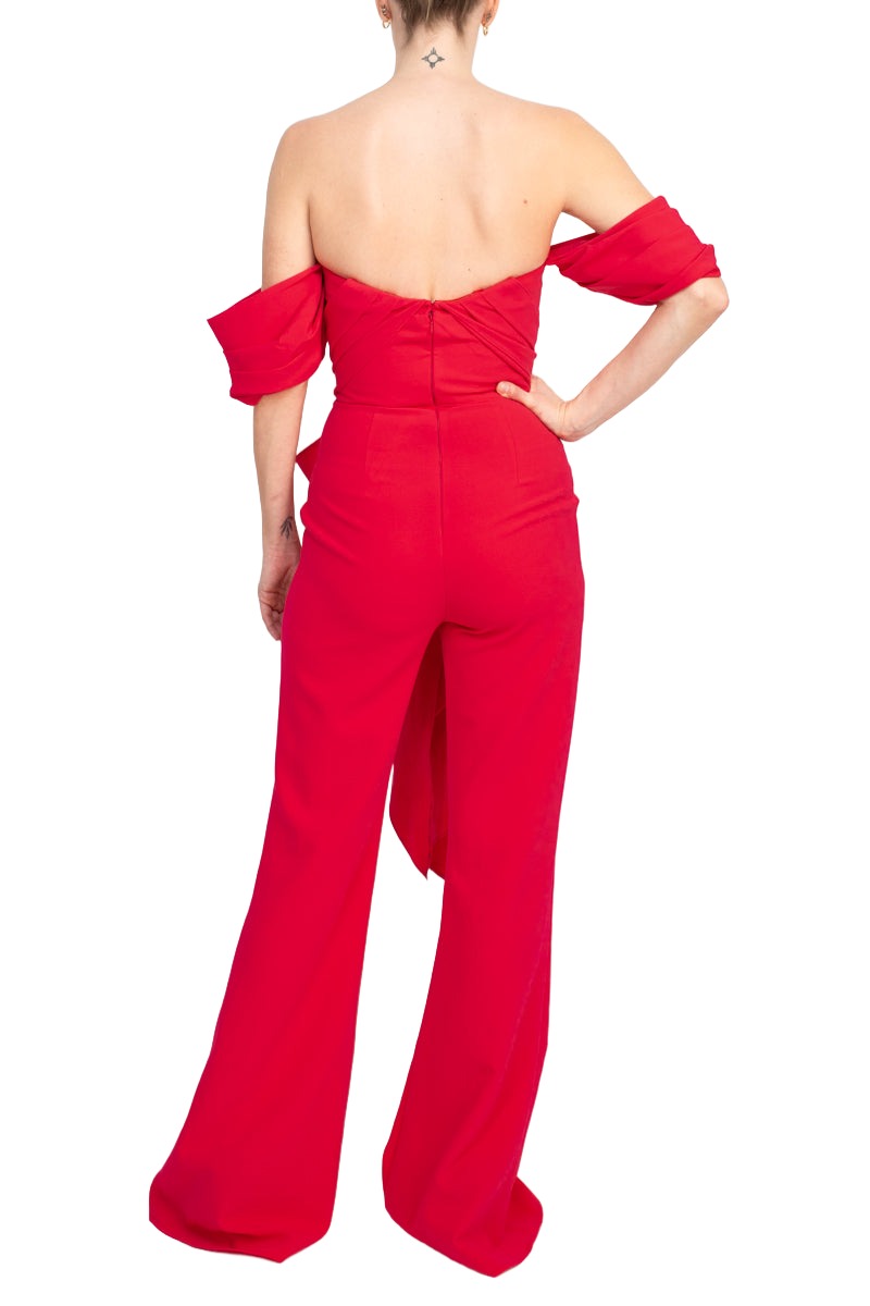Jovani Off The Shoulder Scuba Crepe Prom Jumpsuit