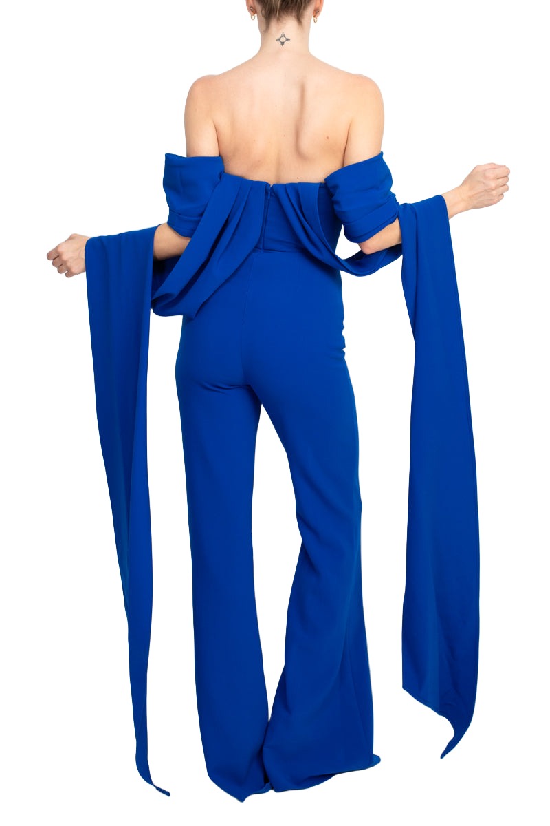 Jovani Off The Shoulder Scuba Crepe Prom Jumpsuit