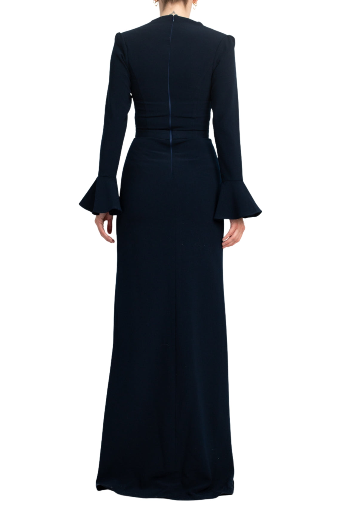 Jovani Crepe Side Slit Column Silhouette Gown