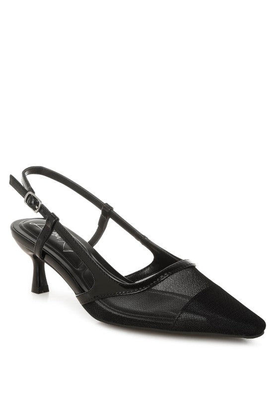 Florina Snip-Toe Slingback Heel Sandals