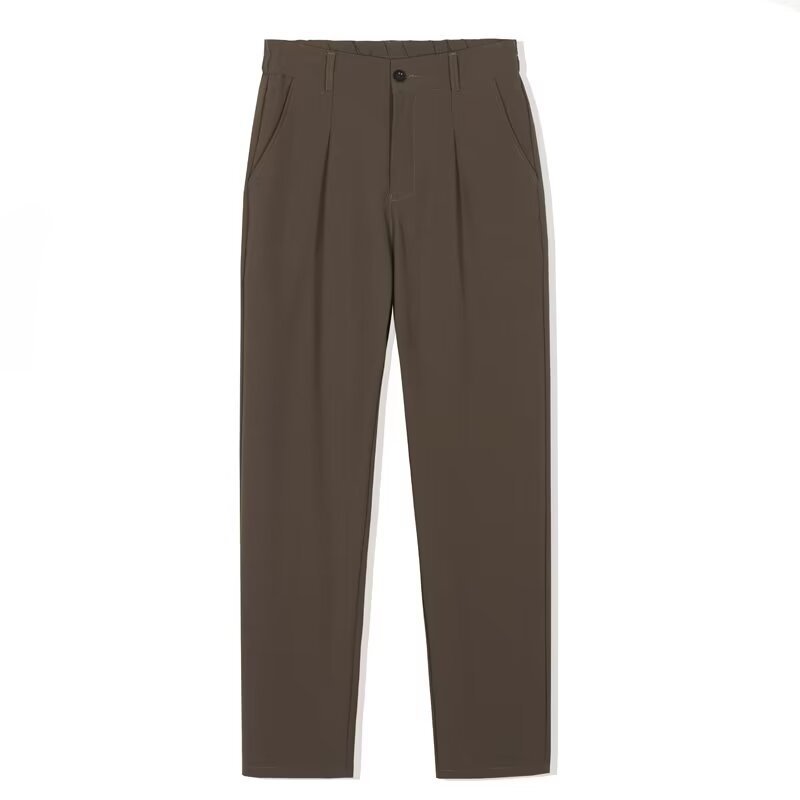 Slim Fit All-matching Straight Casual Premium British Draped Suit Pants