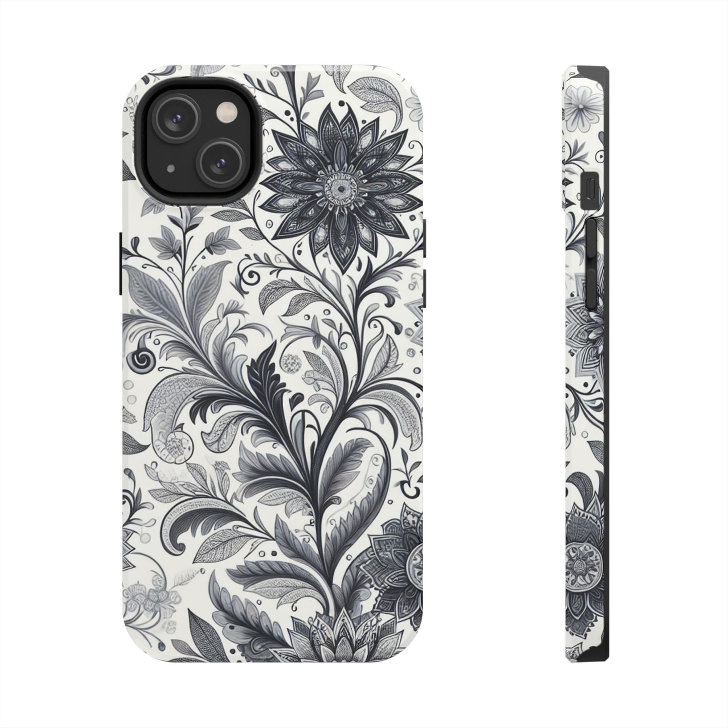 Floral Tough Phone Cases, Durable Phone Cover, Stylish Floral Design, Gift for Her, Trendy Tech Accessories, Birthday Present