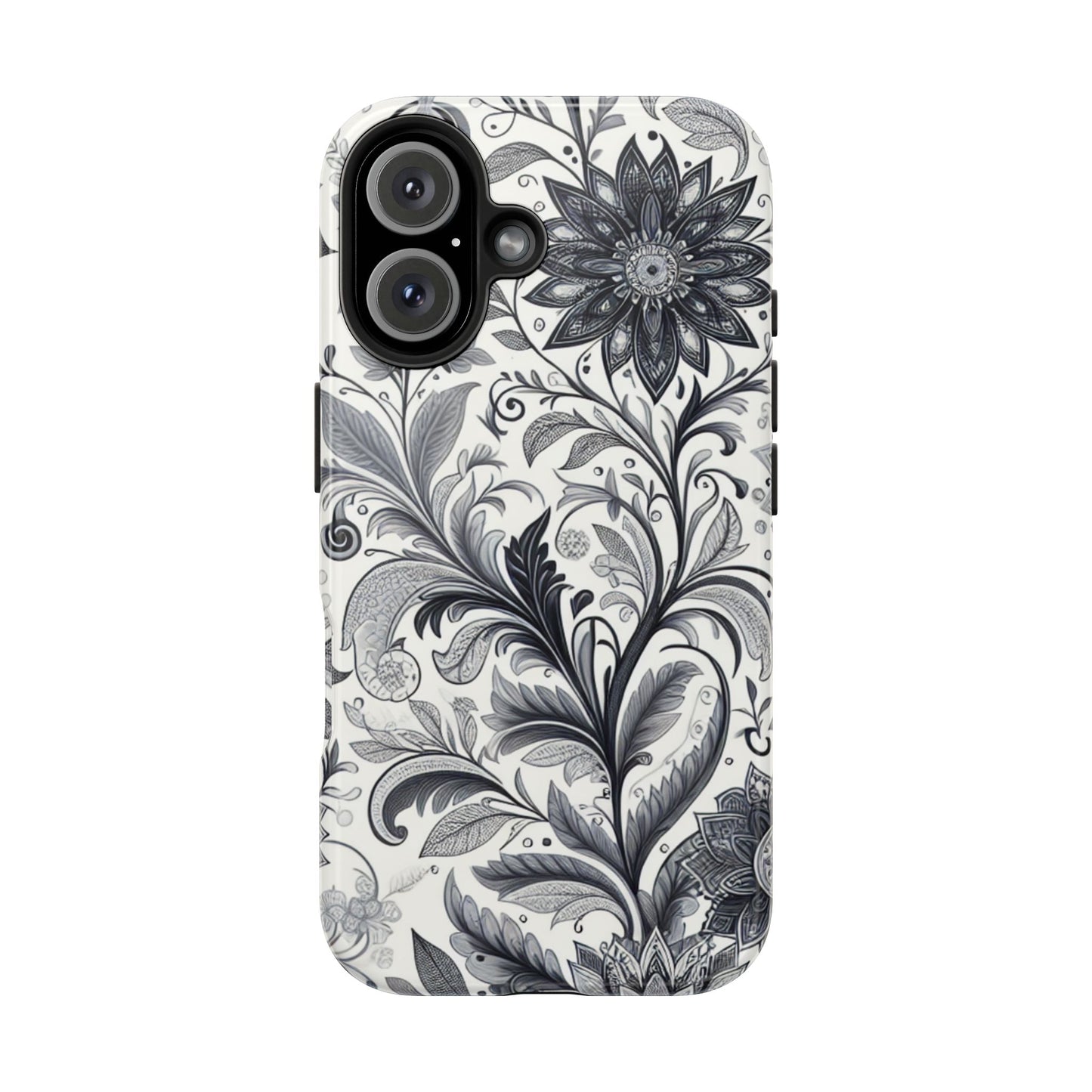 Floral Tough Phone Cases, Durable Phone Cover, Stylish Floral Design, Gift for Her, Trendy Tech Accessories, Birthday Present
