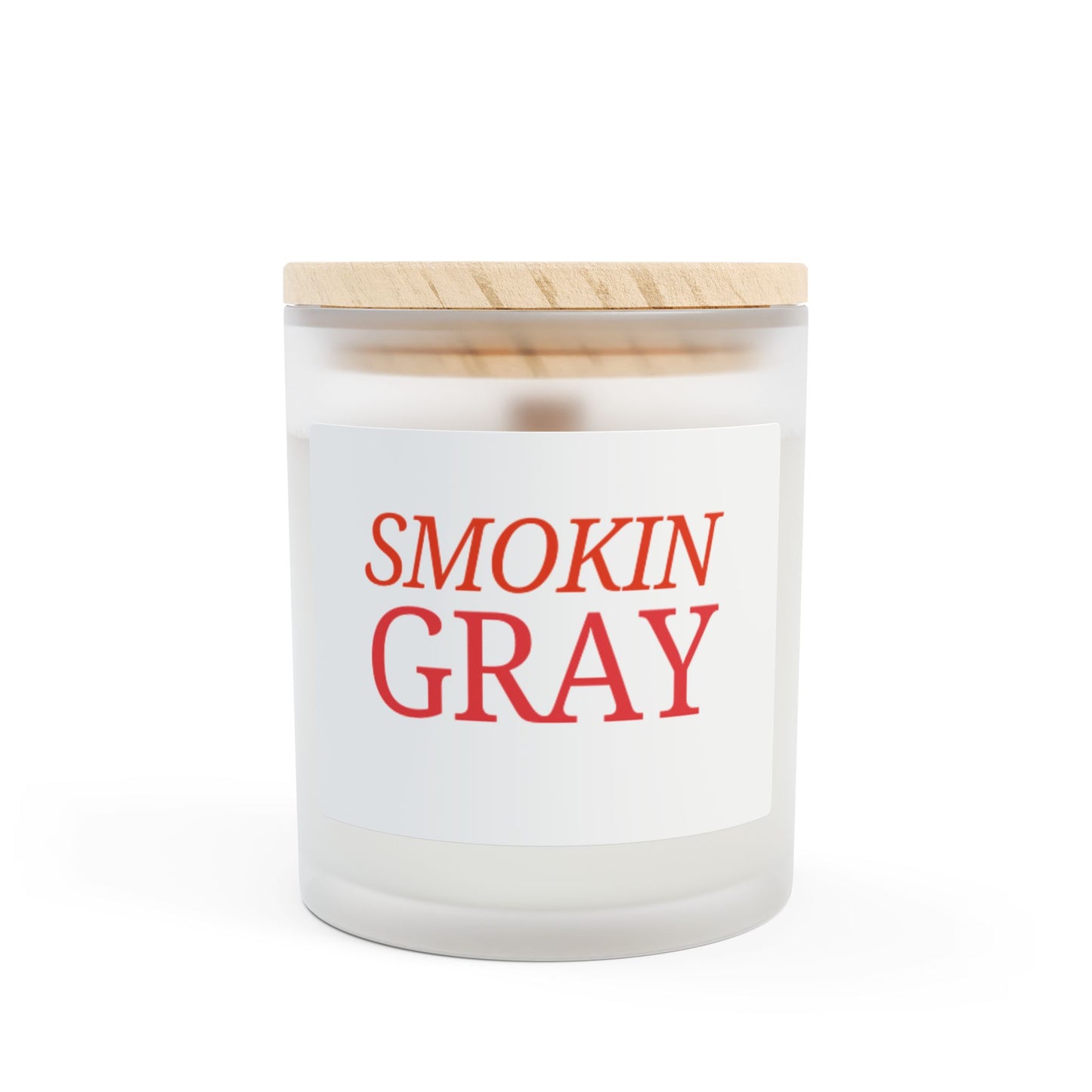 Smokin Gray Frosted Glass Candle, 11oz