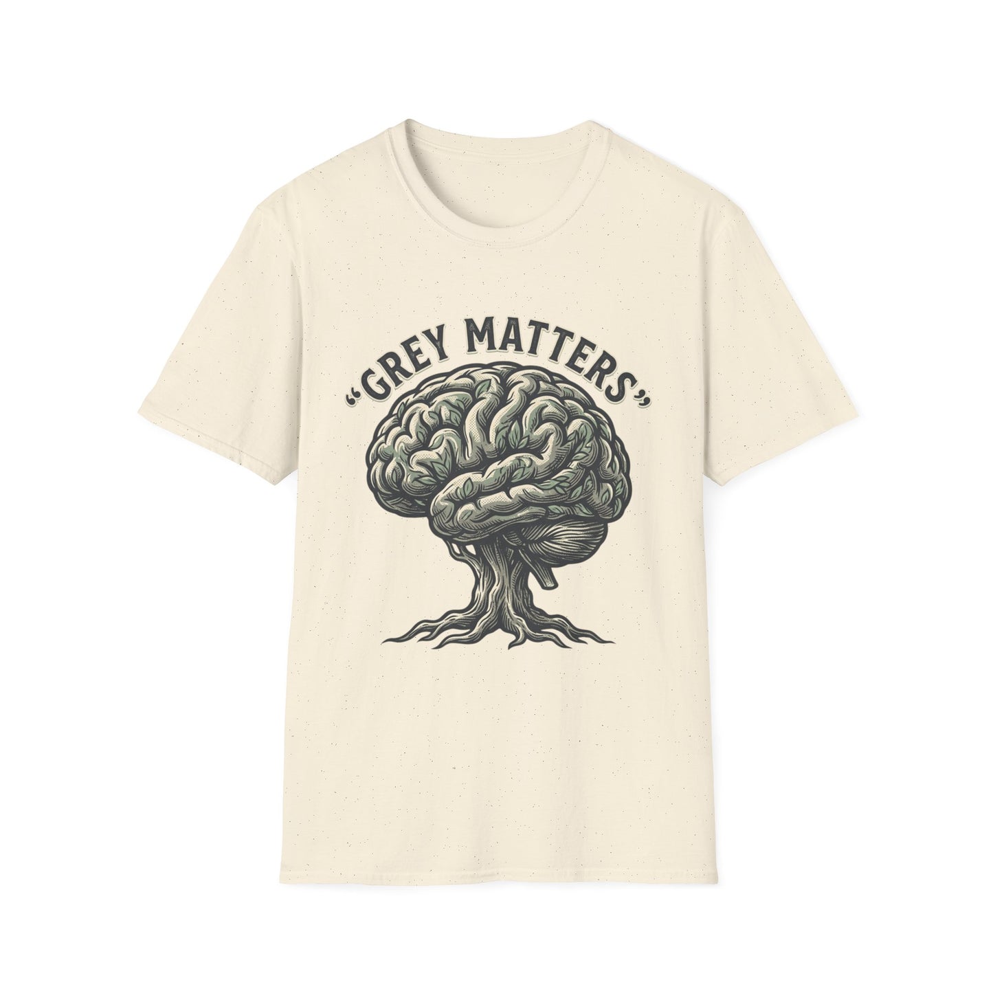Grey Matters T-Shirt — Brain Tree Illustration Tee
