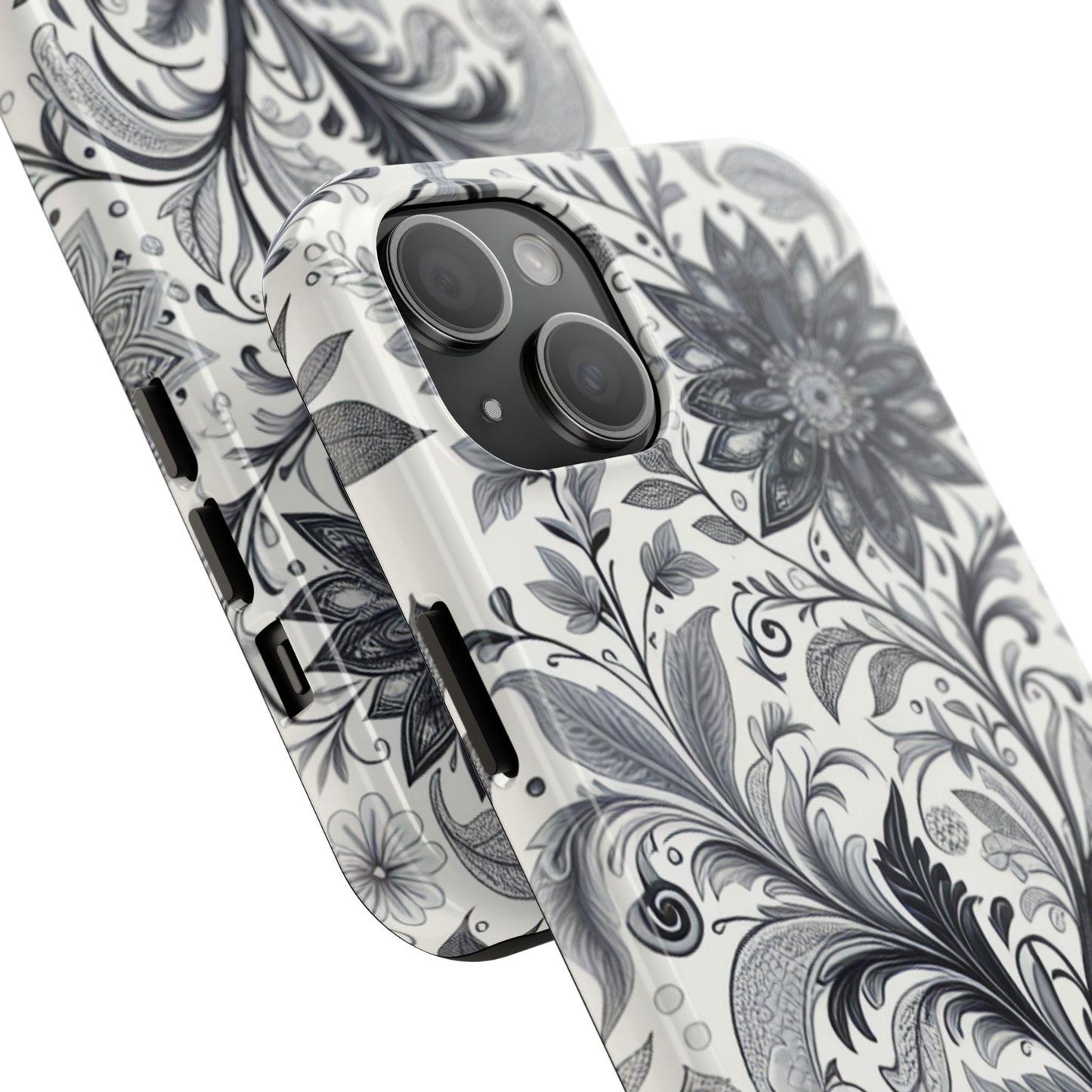 Floral Tough Phone Cases, Durable Phone Cover, Stylish Floral Design, Gift for Her, Trendy Tech Accessories, Birthday Present